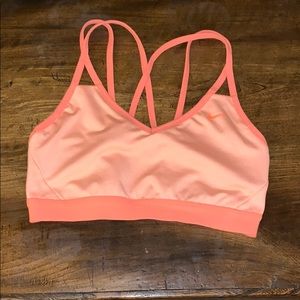 Neon Orange Nike Sports Bra Medium